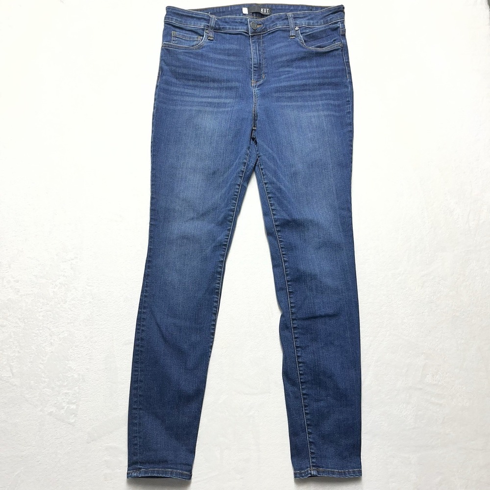 Kut from the Kloth Skinny Jeans Womens 14 Medium Wash Casual Basics